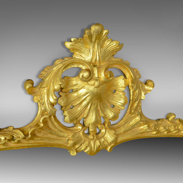 Antique Overmantel Mirror, English, Giltwood, Wall, Triptych, Circa 1920 - London Fine Antiques