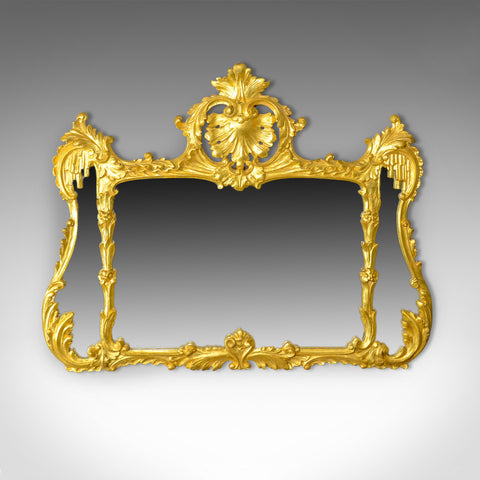 Antique Overmantel Mirror, English, Giltwood, Wall, Triptych, Circa 1920 - London Fine Antiques