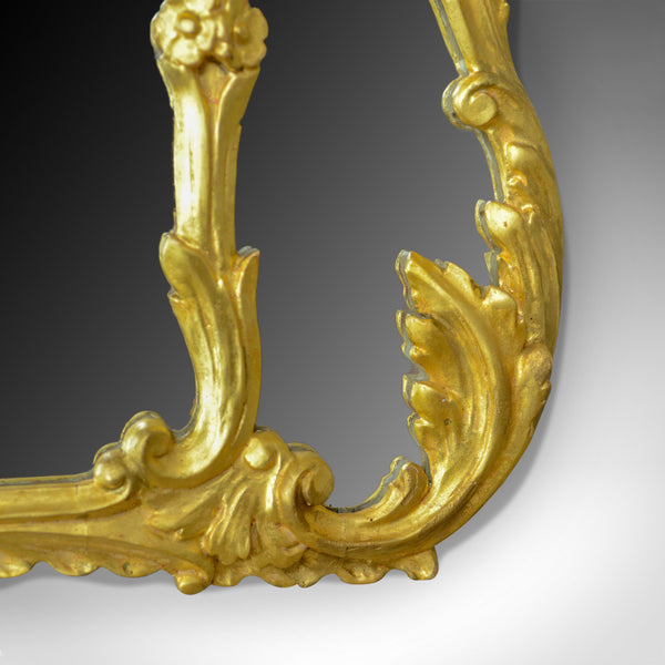 Antique Overmantel Mirror, English, Giltwood, Wall, Triptych, Circa 1920 - London Fine Antiques