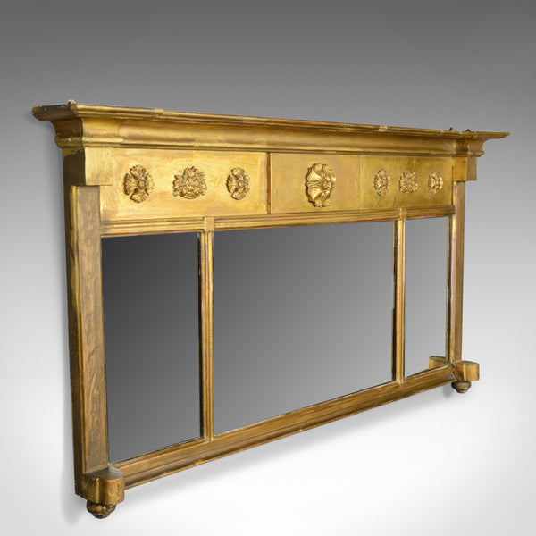 Antique Overmantel Mirror, English, Regency, Early 19th Century, Wall Circa 1820 - London Fine Antiques