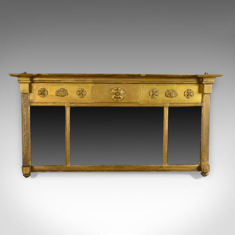 Antique Overmantel Mirror, English, Regency, Early 19th Century, Wall Circa 1820 - London Fine Antiques