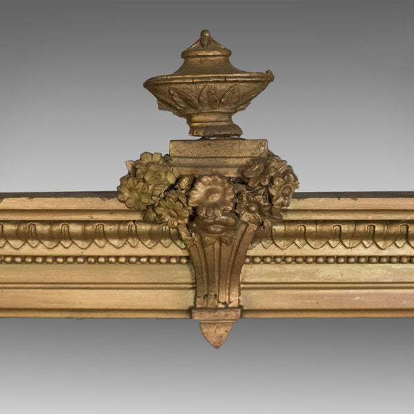 Antique Overmantel Mirror, English Victorian, Classical Revival, Wall Circa 1880 - London Fine Antiques