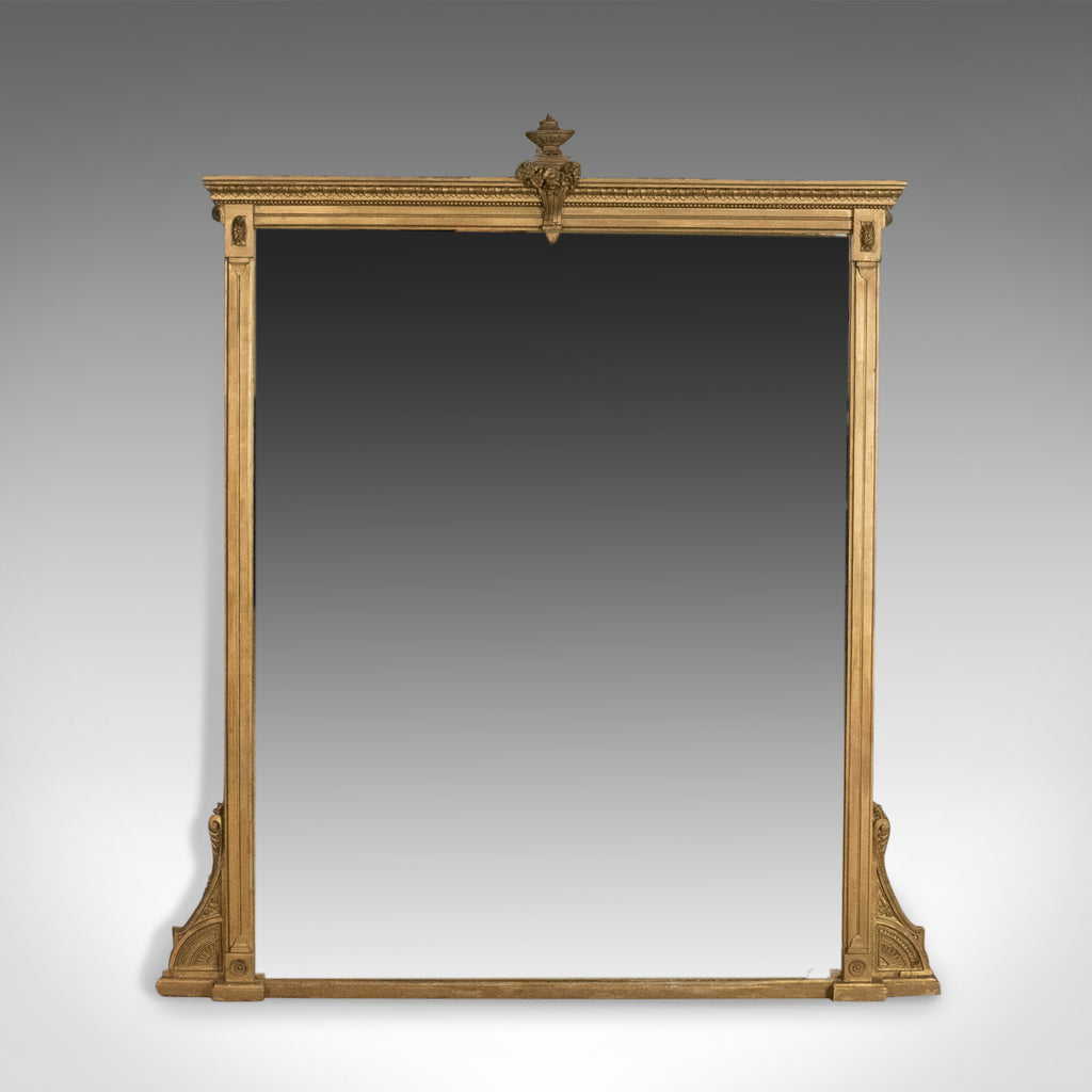 Antique Overmantel Mirror, English Victorian, Classical Revival, Wall Circa 1880 - London Fine Antiques