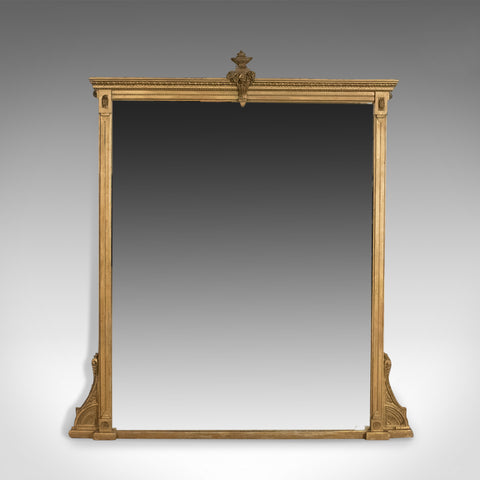 Antique Overmantel Mirror, English Victorian, Classical Revival, Wall Circa 1880 - London Fine Antiques