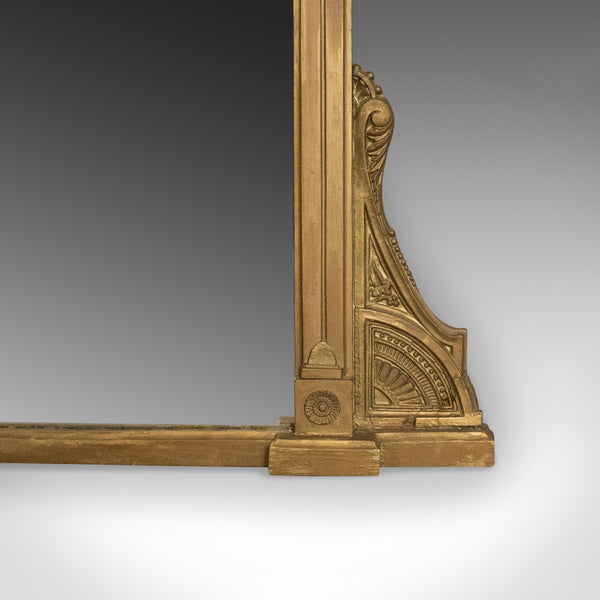 Antique Overmantel Mirror, English Victorian, Classical Revival, Wall Circa 1880 - London Fine Antiques