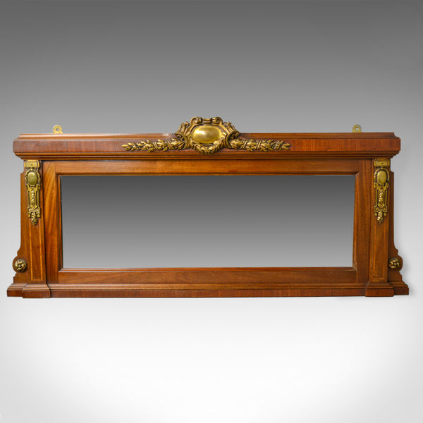 Antique Overmantel Mirror, French, Empire Revival, Wall, Walnut, Ormolu, c.1900 - London Fine Antiques