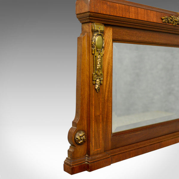 Antique Overmantel Mirror, French, Empire Revival, Wall, Walnut, Ormolu, c.1900 - London Fine Antiques