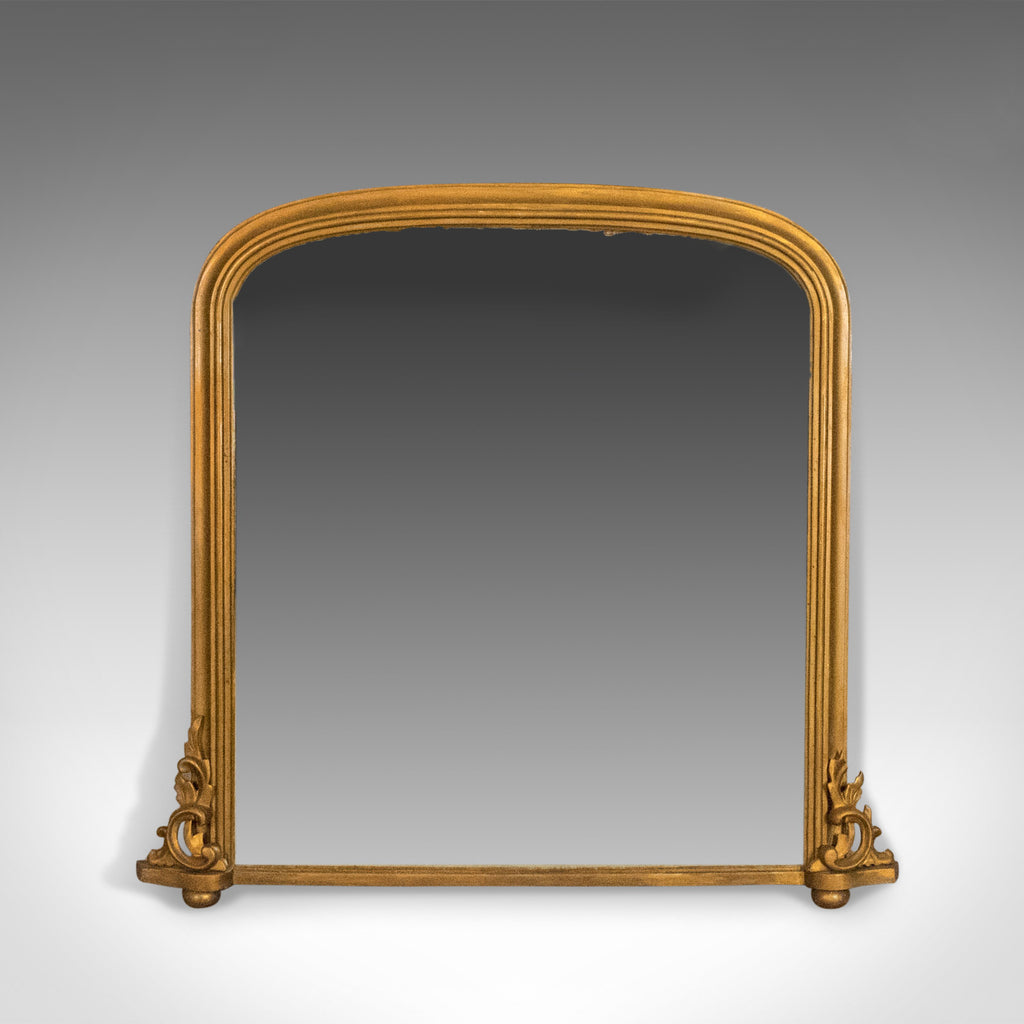 Antique Overmantel Mirror, Mid-Sized, English, Victorian, Wall, Circa 1850 - London Fine Antiques