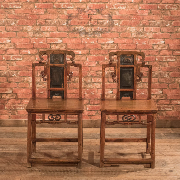 Pair of Chinese Hall Chairs, c.1900 - London Fine Antiques
