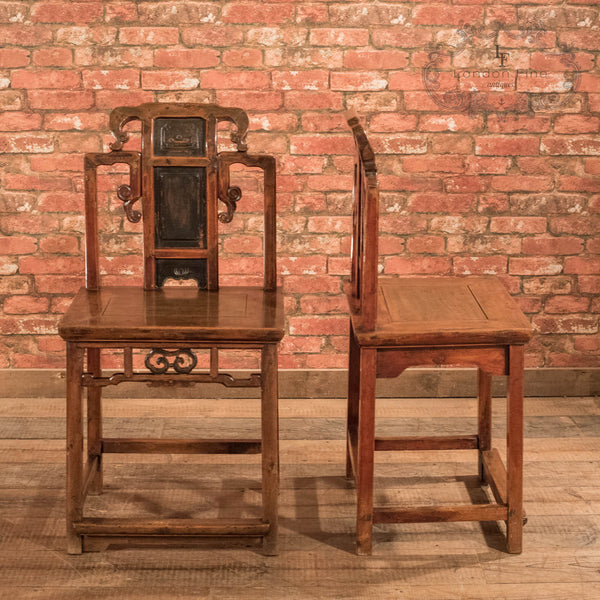 Pair of Chinese Hall Chairs, c.1900 - London Fine Antiques