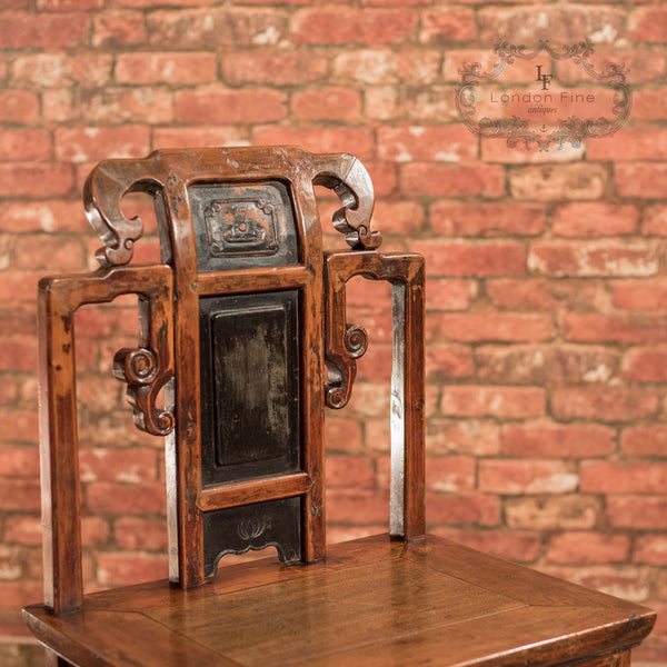 Pair of Chinese Hall Chairs, c.1900 - London Fine Antiques