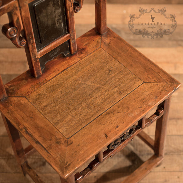 Pair of Chinese Hall Chairs, c.1900 - London Fine Antiques