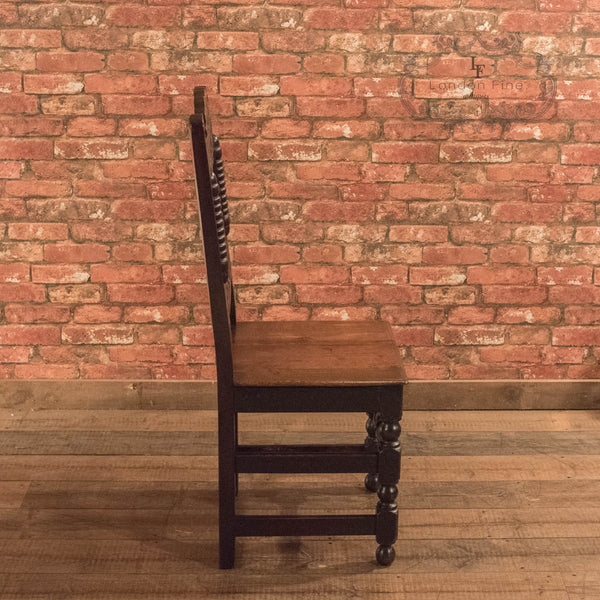 Victorian Pair of Oak Hall Chairs, c.1880 - London Fine Antiques