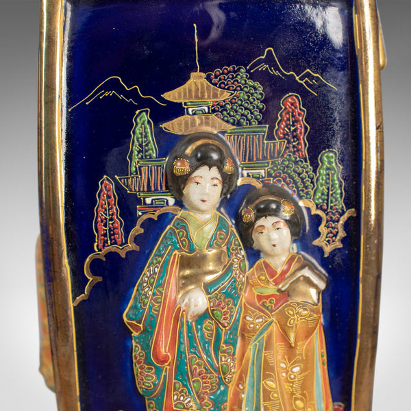 Antique Pair of Japanese Vases, Ceramic Pots, 20th Century - London Fine Antiques