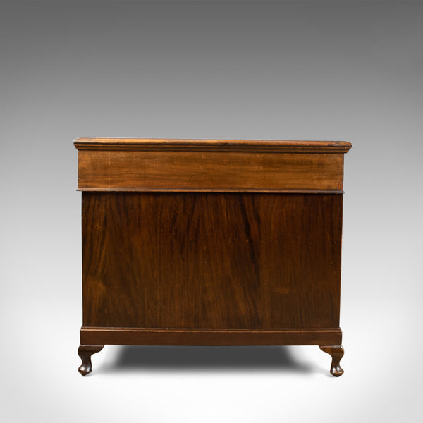 Large Antique Pedestal Desk, English, Edwardian, Mahogany, Circa 1910 - London Fine Antiques