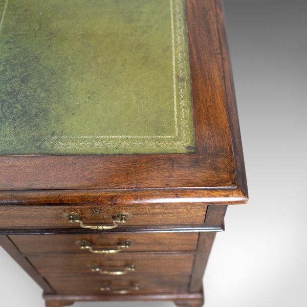 Large Antique Pedestal Desk, English, Edwardian, Mahogany, Circa 1910 - London Fine Antiques