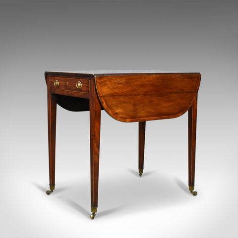 Antique, Pembroke Table, English, Georgian, Mahogany Side Hepplewhite Circa 1795 - London Fine Antiques
