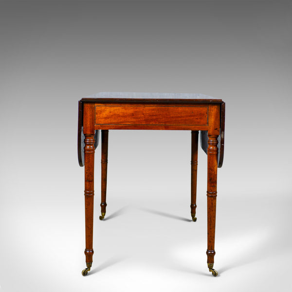 Antique Pembroke Table, Mahogany, English, Regency, Drop Flap Dining Circa 1820 - London Fine Antiques