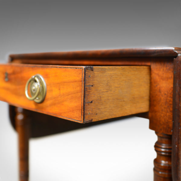 Antique Pembroke Table, Mahogany, English, Regency, Drop Flap Dining Circa 1820 - London Fine Antiques