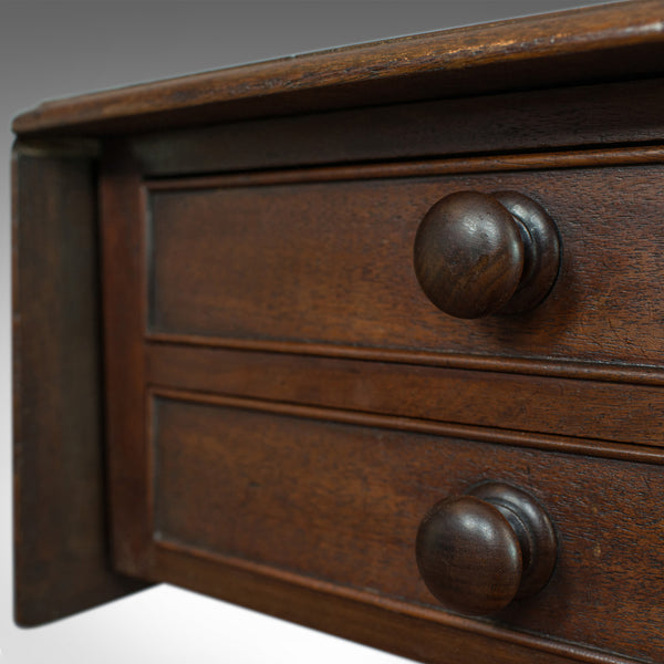 Antique Pembroke Work Table, English, Victorian, Flame Mahogany, Drop Flap c1840 - London Fine Antiques