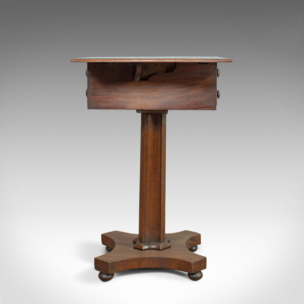 Antique Pembroke Work Table, English, Victorian, Flame Mahogany, Drop Flap c1840 - London Fine Antiques