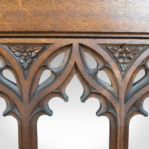 Antique Pew Front, Gothic Choir Stall, Victorian, English, Pugin Overtones c.1880 - London Fine Antiques