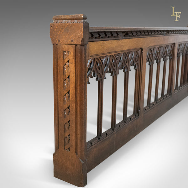 Antique Pew Front, Gothic Choir Stall, Victorian, English, Pugin Overtones c.1880 - London Fine Antiques