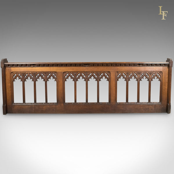 Antique Pew Front, Gothic Choir Stall, Victorian, English, Pugin Overtones c.1880 - London Fine Antiques