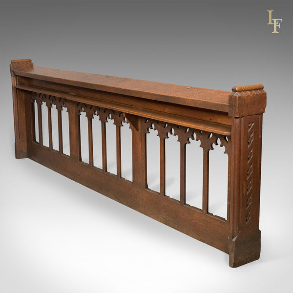 Antique Pew Front, Gothic Choir Stall, Victorian, English, Pugin Overtones c.1880 - London Fine Antiques