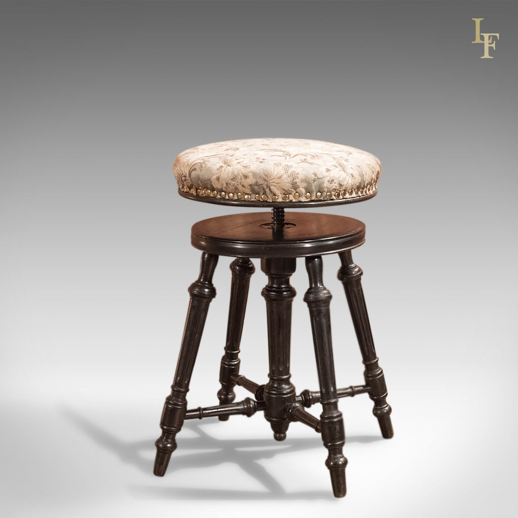 Antique Piano Stool, Aesthetic Period c1880 - London Fine Antiques