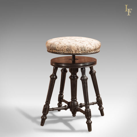 Antique Piano Stool, Aesthetic Period c1880 - London Fine Antiques
