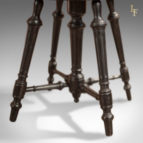 Antique Piano Stool, Aesthetic Period c1880 - London Fine Antiques