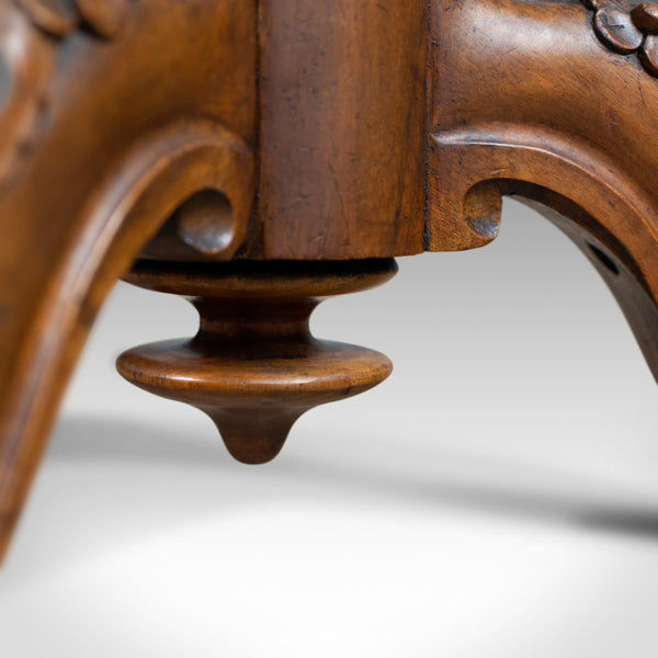 Antique Piano Stool, Walnut, Adjustable, English, Victorian, Seat Circa 1860 - London Fine Antiques