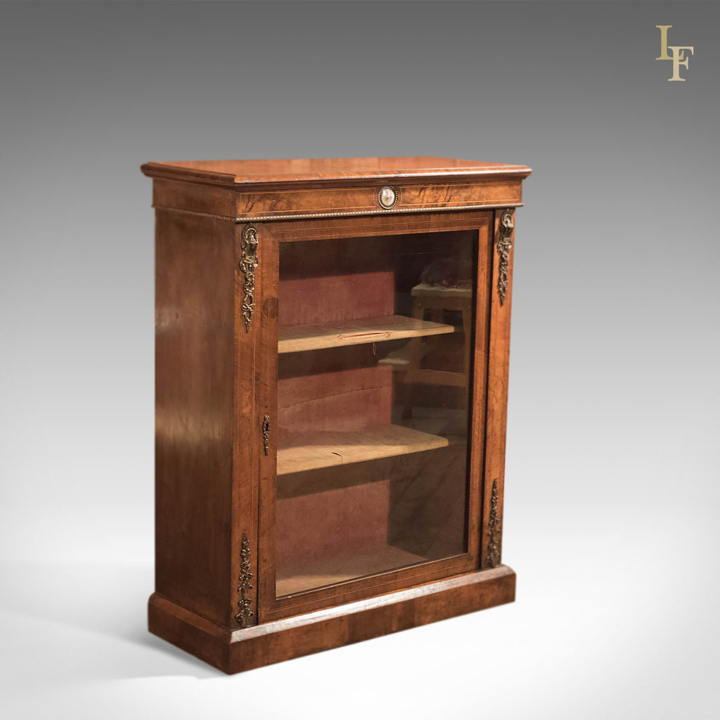 Antique Pier Cabinet, French Walnut c1880 - London Fine Antiques