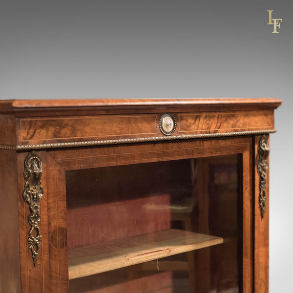Antique Pier Cabinet, French Walnut c1880 - London Fine Antiques