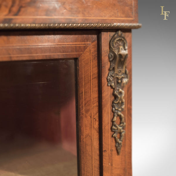 Antique Pier Cabinet, French Walnut c1880 - London Fine Antiques
