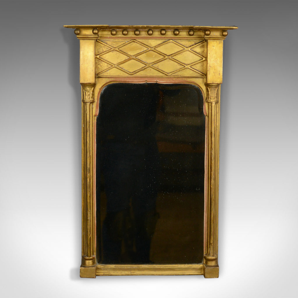 Antique Pier Mirror, English, Regency, Giltwood, Gesso, Wall, Circa 1820 - London Fine Antiques