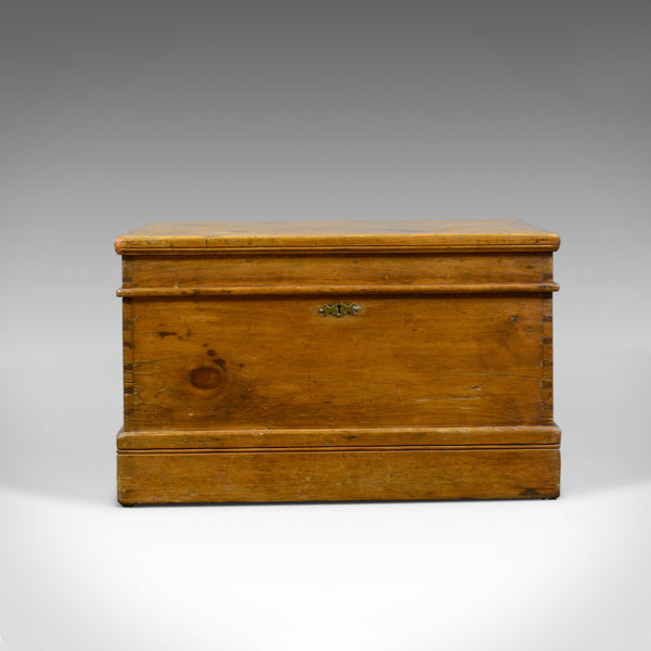 Antique Pine Carriage Chest, English, Victorian, Blanket Box, Trunk, Circa 1890 - London Fine Antiques