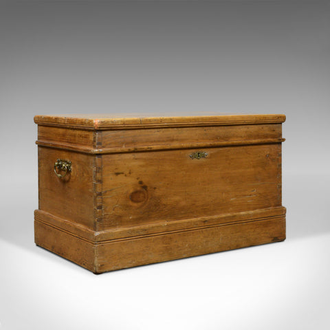 Antique Pine Carriage Chest, English, Victorian, Blanket Box, Trunk, Circa 1890 - London Fine Antiques