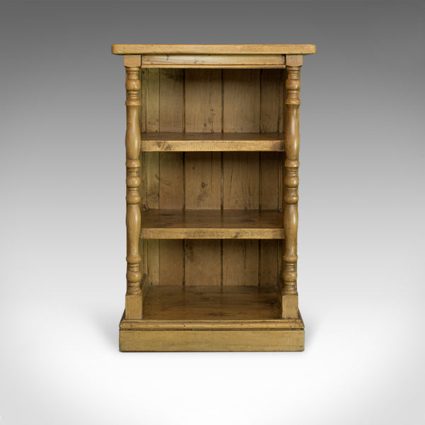 Antique Pine Open Bookcase, Narrow, English, Victorian, Bookshelf, Circa 1900 - London Fine Antiques