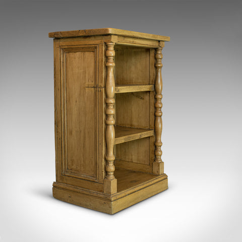 Antique Pine Open Bookcase, Narrow, English, Victorian, Bookshelf, Circa 1900 - London Fine Antiques