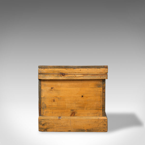 Antique Pine Trunk, English, Victorian, Storage, Chest, Circa 1850 - London Fine Antiques