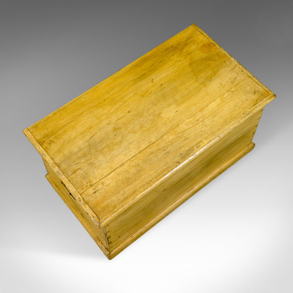 Antique Pine Trunk, Victorian, Blanket Chest, Box Early 20th Century, Circa 1900 - London Fine Antiques