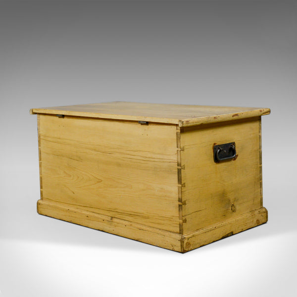 Antique Pine Trunk, Victorian, Blanket Chest, Box Early 20th Century, Circa 1900 - London Fine Antiques