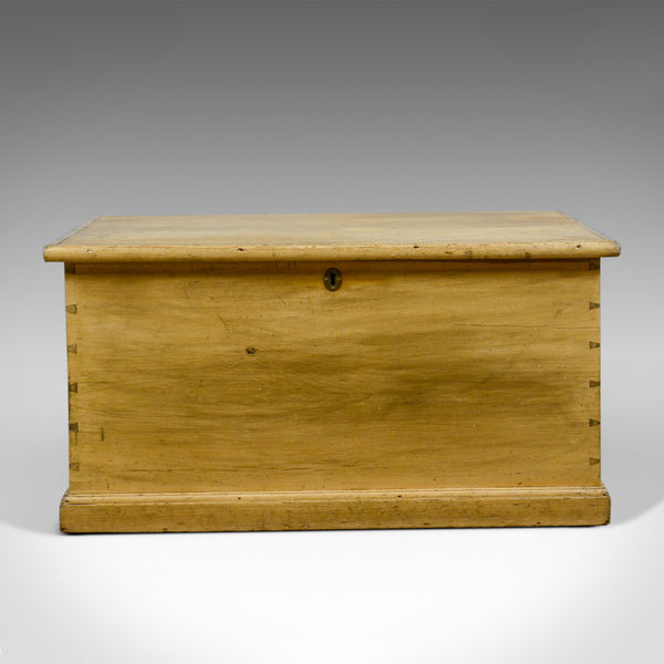 Antique Pine Trunk, Victorian, Blanket Chest, Box Early 20th Century, Circa 1900 - London Fine Antiques