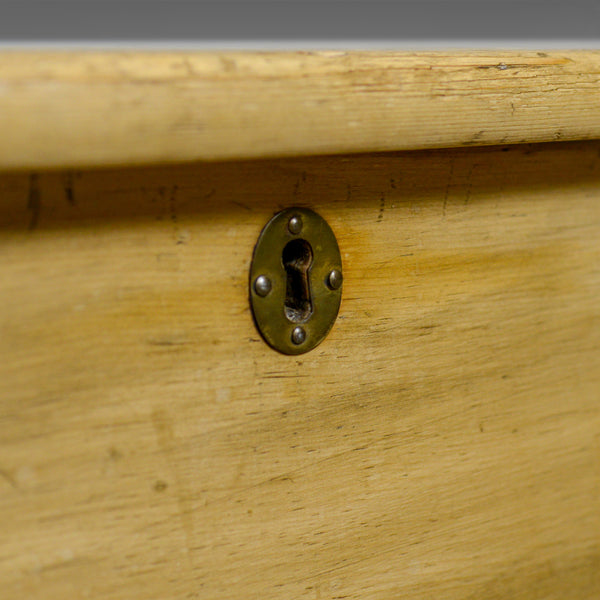 Antique Pine Trunk, Victorian, Blanket Chest, Box Early 20th Century, Circa 1900 - London Fine Antiques