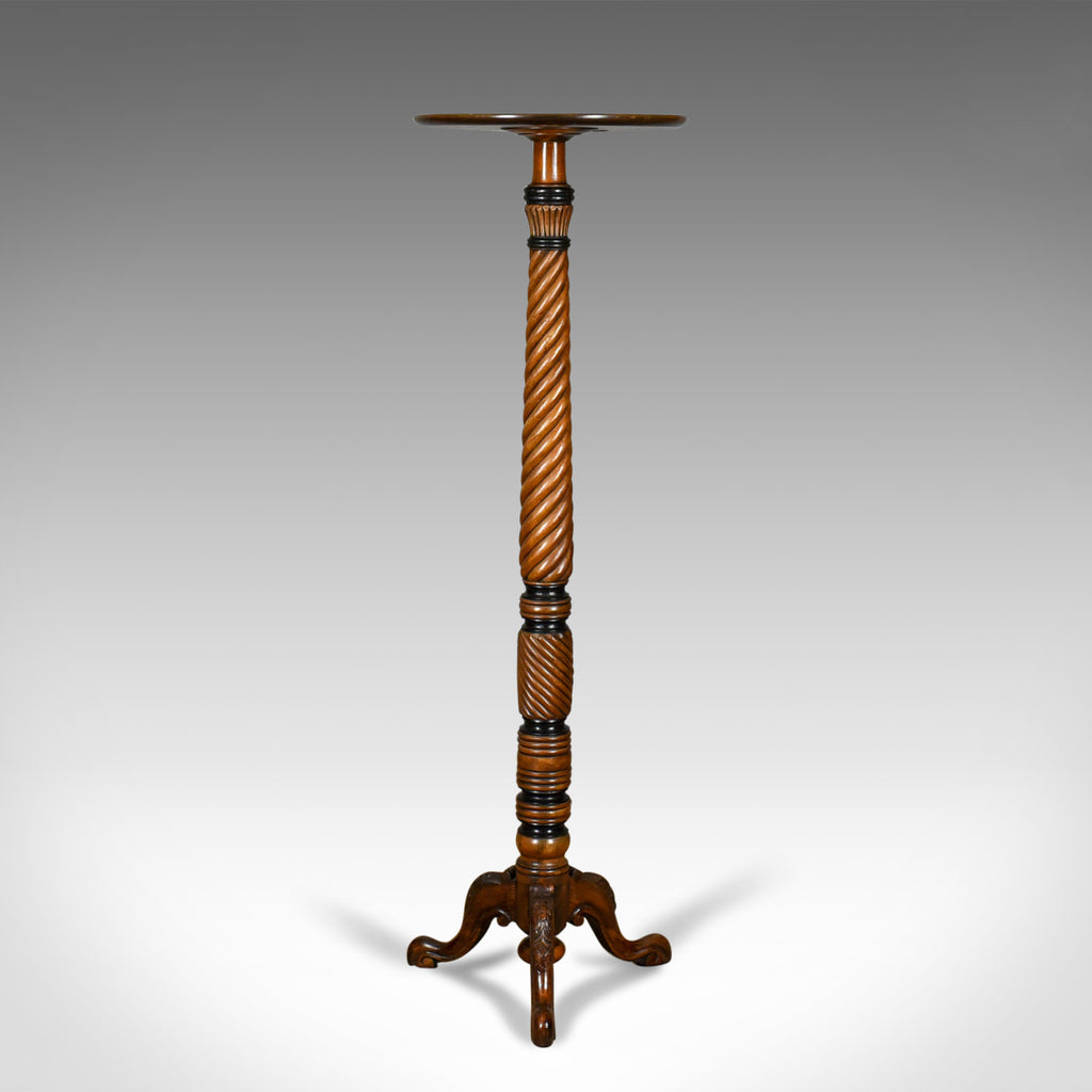 Antique Plant Stand, Tall, English, Mahogany Torchere Georgian Nelson Circa 1805 - London Fine Antiques