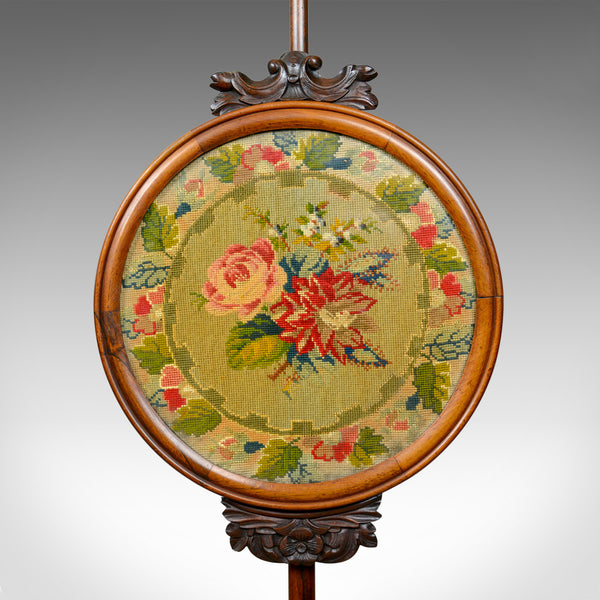 Antique, Pole Screen, Regency, Fire Screen, Needlepoint Tapestry Circa 1820 - London Fine Antiques