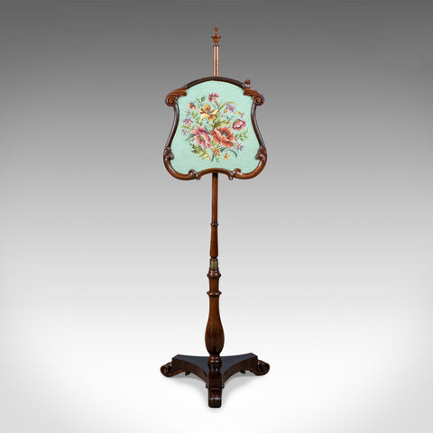 Antique Pole Screen, English, Regency, Fire Screen, Needlepoint Panel Circa 1820 - London Fine Antiques