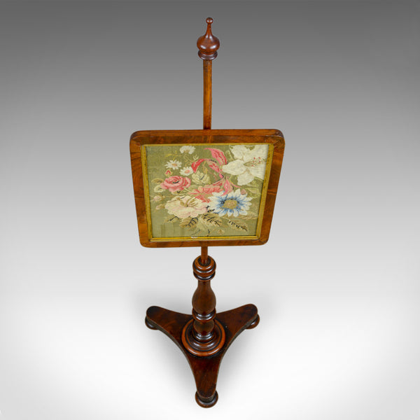 Antique Pole Screen, English, Regency, Walnut, Fire, Needlepoint, Tapestry c1820 - London Fine Antiques